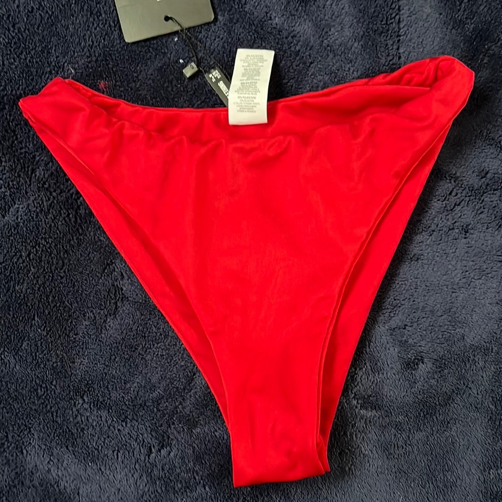 Red bathing suit bottoms